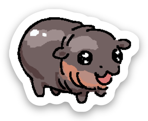 1" Moo Deng Sticker